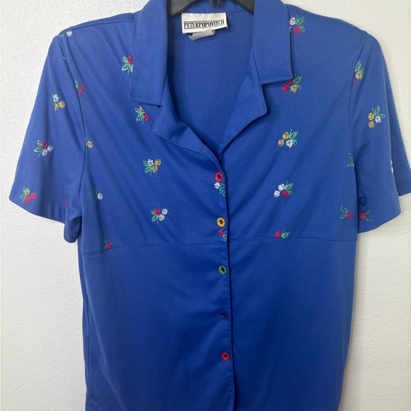 Vintage Peter Popovitch Large Blouse with Embroidered Flowers - Picture 8 of 8